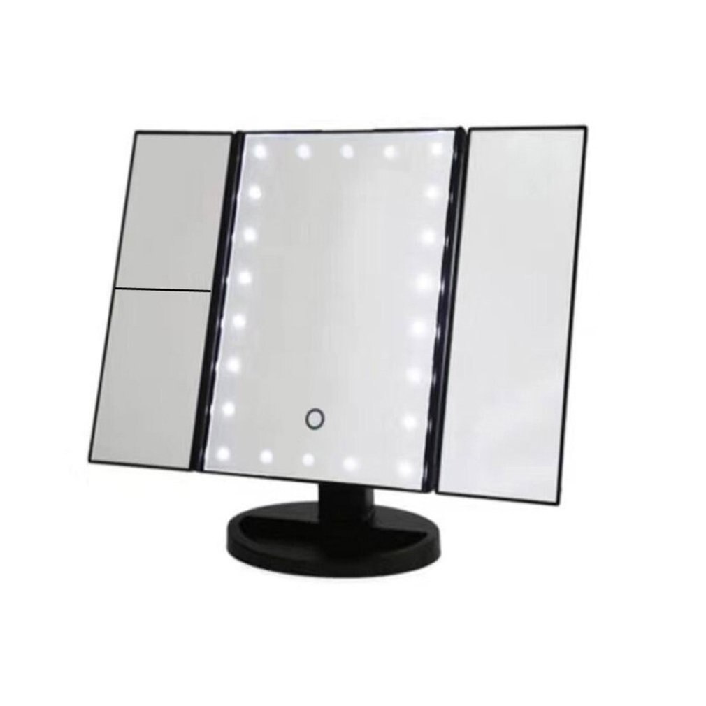 Makeup Mirror LED Touch Screen 22 Light Table Desktop Makeup 2X/3 XMagnifying Mirrors Vanity 3 Folding Adjustable Mirror