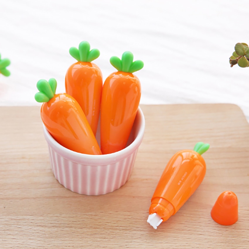 6m*5mm Super Cute Carrot Vegetable Correction Tape Kawaii School Office Supplies Student Stationery Kid Correcting