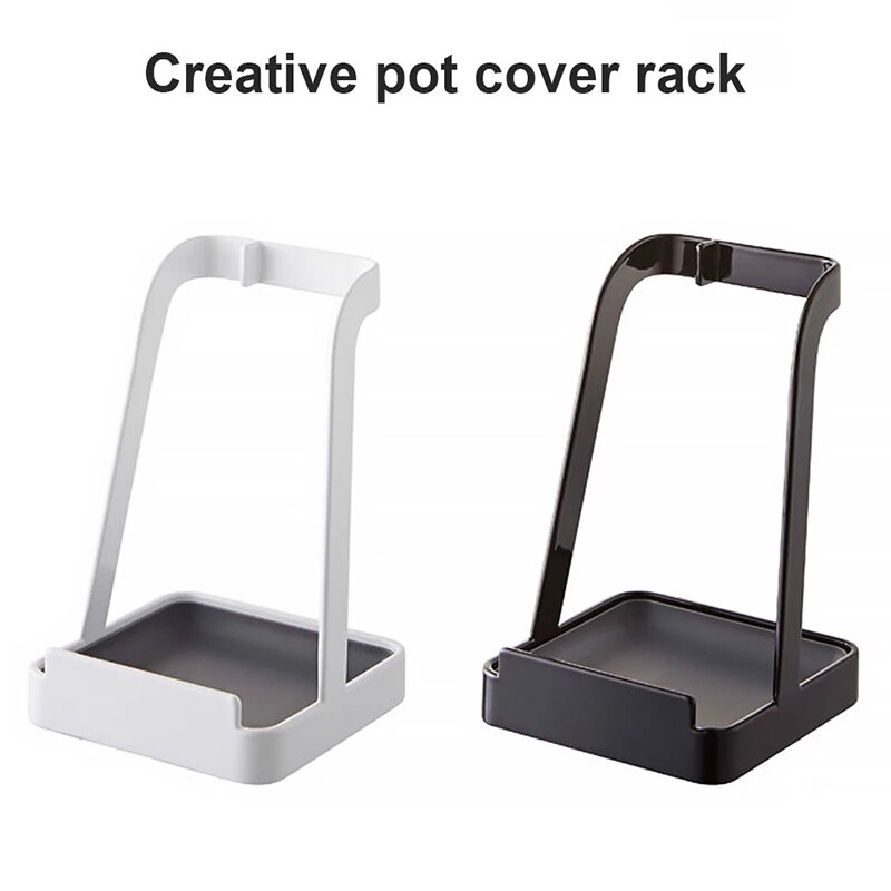 In Stock Kitchen Pot Cover Rack Kitchen Utensil Stand Pot Lid Shelf Cooking Storage Spoon Spatula Ladle Holder Cookbook Stand