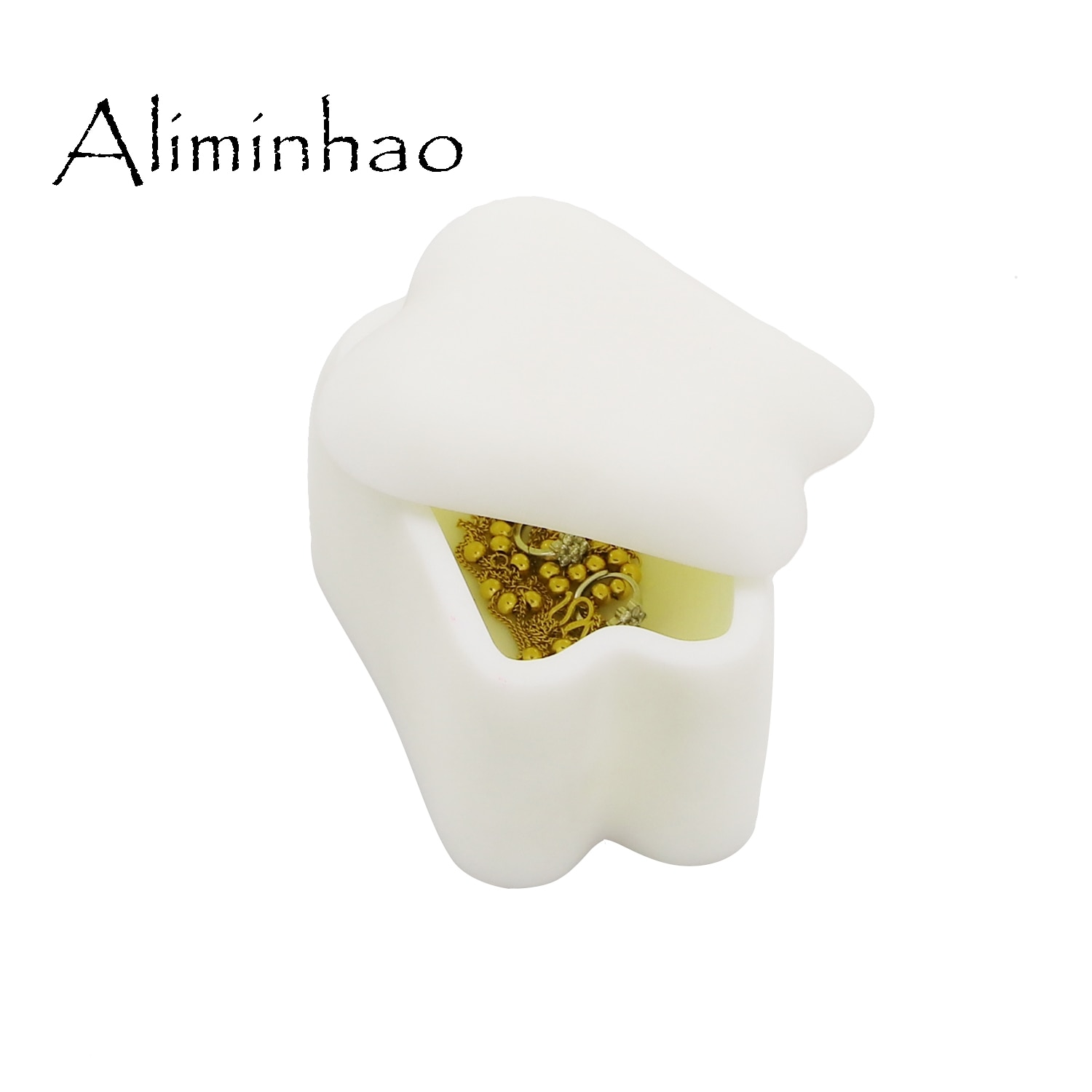 Dy0086 siliconen mallen in de vorm van een tanddoos voor een doe-het-zelf sieradendoosje voor meisjes, epoxyhars mal voor knutselen