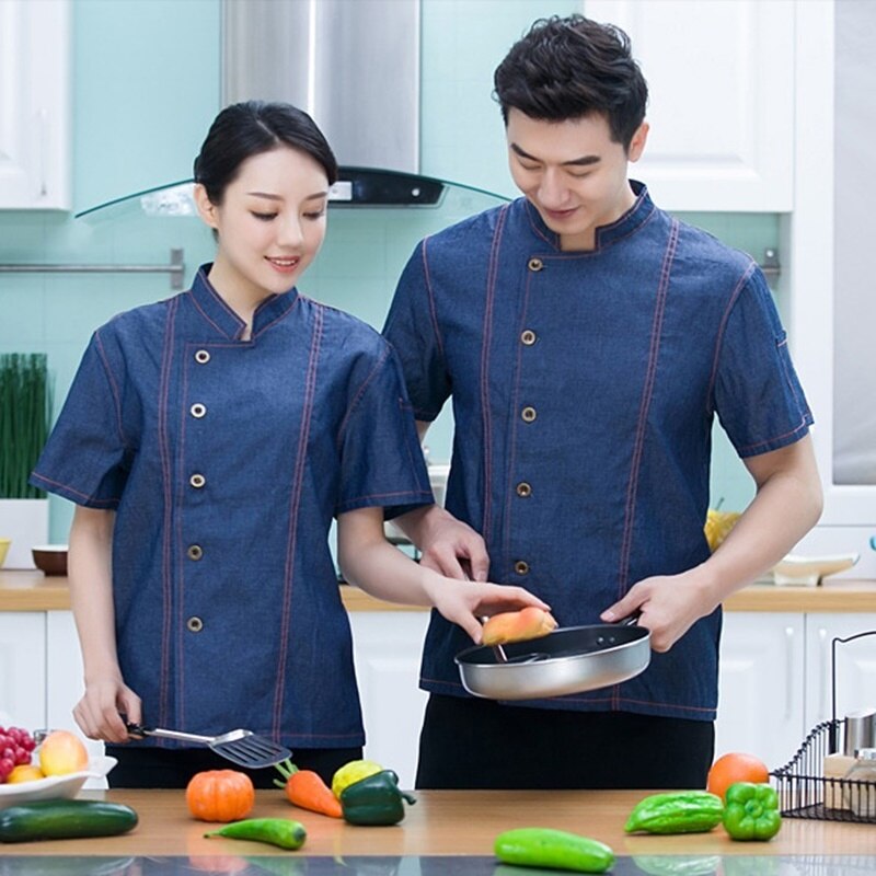 Chef jacket bakery uniforms cook clothes food service restaurant chef uniform catering clothing cook coat clothing DD1533