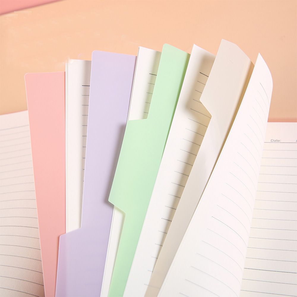 4Pcs/set Plastic Binder Index Dividers Index Page for Loose-leaf Notebook Scrapbook Stationery Bookmark School Office Supplies