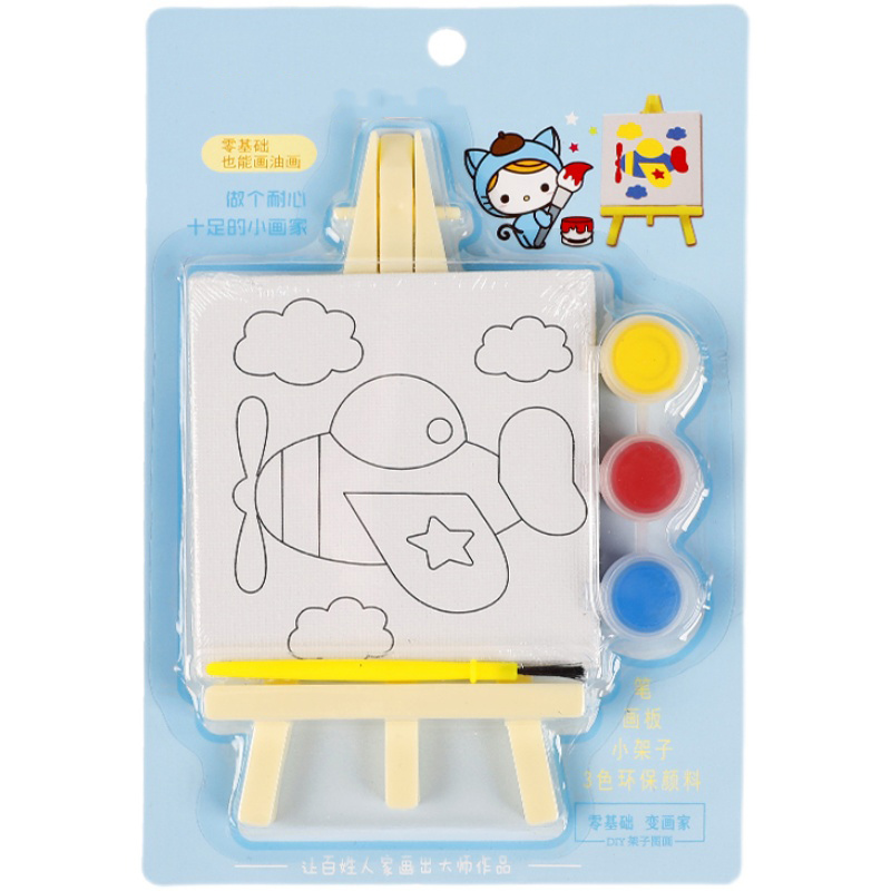 Wooden Kid Easel Including Paint,Brush,Tabletop Display Easels, Art Craft Painting Easel Stand For Kids Artist