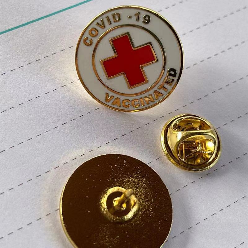 -epidemia símbolo goteo de aleación de la Cruz Roja de cuello Simple Pin b0502