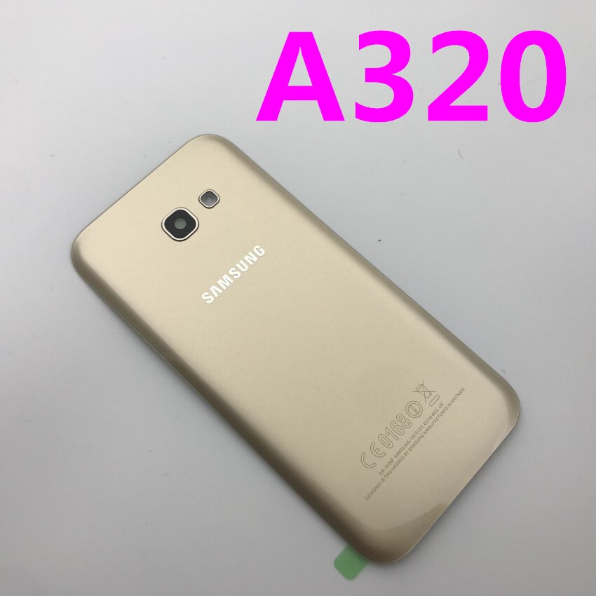 Samsung Galaxy A3 A5 A7 A320 A520 A720 A320 A520 A720 Battery Back Glass Cover Door Housing Battery Cover: A320 gold