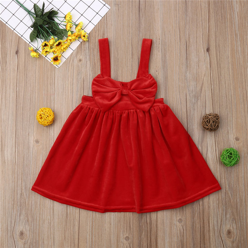 Emmababy baby kindermeisje mouwloze tutu strik knoop jurken feest prinses rode jurken voor kinderen meisjeskleding