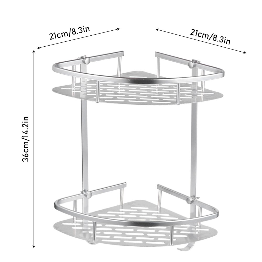 Muur Badkamer Hoekplank Rvs Badkamer Douche Organisator Shampoo Towelshelf Opslag Organiseren Rack Badkamer Accessoire