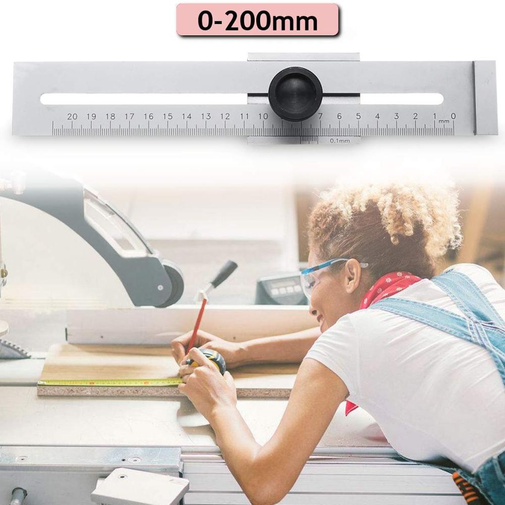 0-250/300mm industrial level Steel Marking Gauge Aluminum Alloy 170/270/370mm Scale Measure Scribing Ruler T-type Hole Ruler
