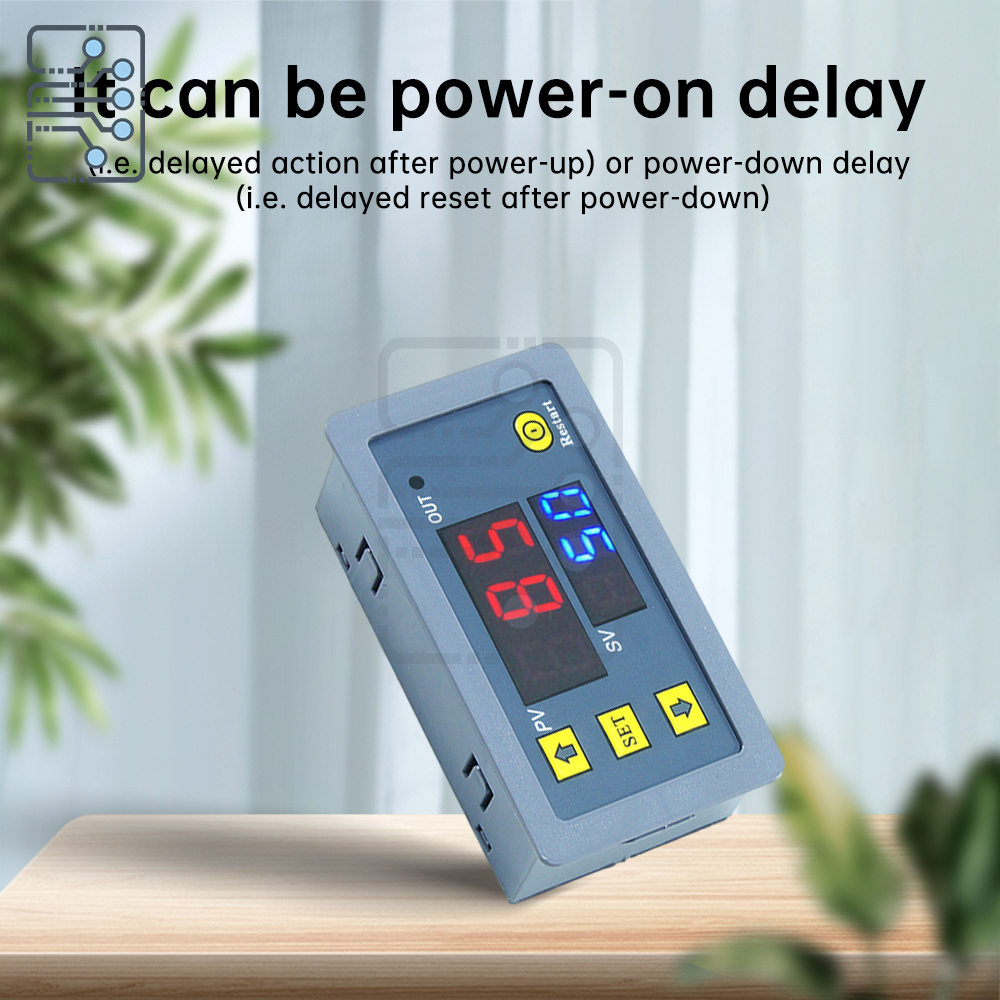 T3230 led-display timer-kontrolafbryder justerbar timingrelæ forsinkelsesafbryder  dc12v dc24v ac110-220v- cyklus timingforsinkelsesrelæ