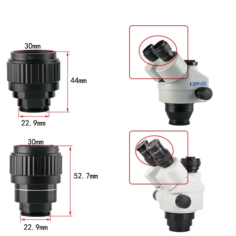 A Pair of Stereo Microscope Eyepiece Tube Is Suitable for 30mm Microscope Eyepiece Mounting Interface 22.9mm