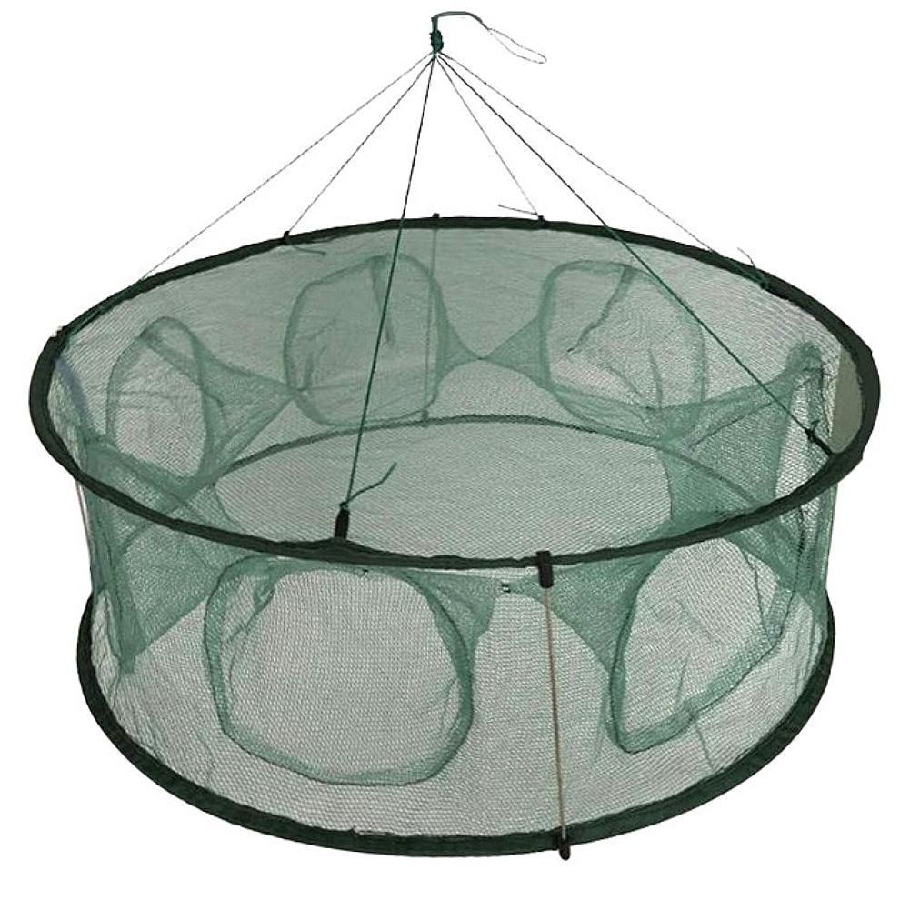 Strengthen Automatic Fishing Net Foldable Catch Crayfish Crab Trap Cage Round Shape Durable Open Lobster Fishing Shrimp
