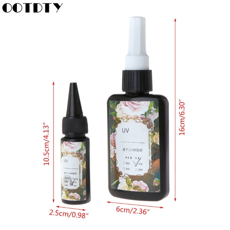 UV Resin Epoxy DIY Jewelry Making Transparent Soft Quick Solidify Crafts 25/50ml