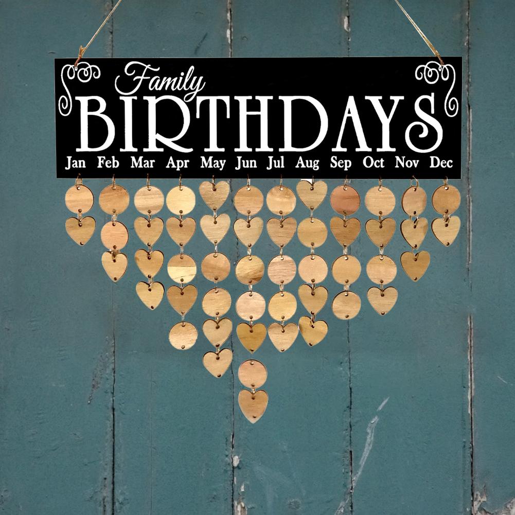 Creatieve Familie Decoratieve Lijst Houten Kalender Verjaardag Herinnering Boards Unieke Verjaardagsfeestje Decoratie Projecten