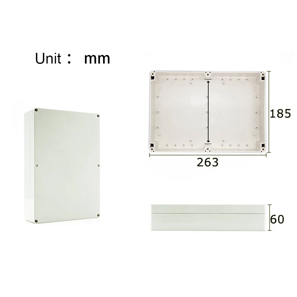 Caja ABS de conexiones para proyectos electrónicos, Cable eléctrico IP67, cajas de plástico impermeables para exteriores, Kit de caja de cables sellada DIY: Beige