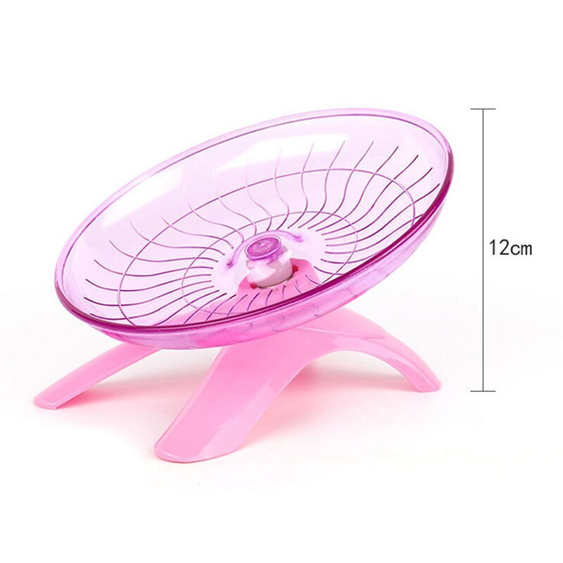 Disco volante silenzioso per criceto con ruota per esercizi silenziosi per criceti gerbilli topi riccio e altri piccoli animali domestici criceto disco da corsa: pink