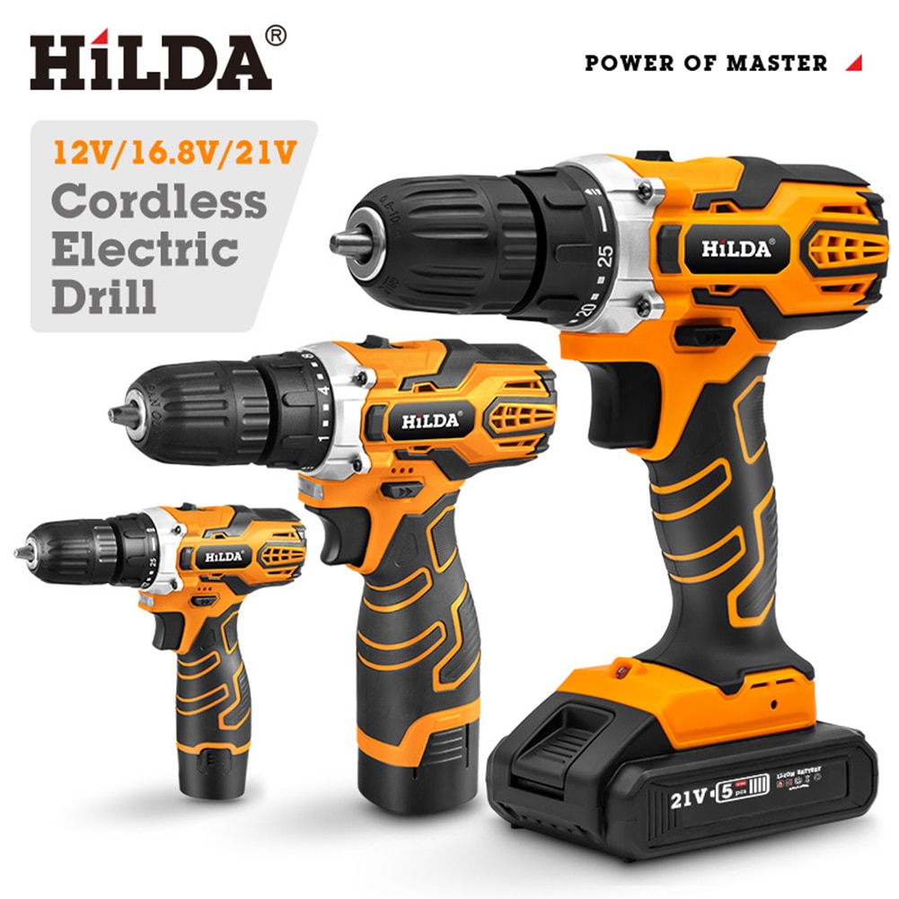 Portable Impact Cordless Drill 25NM Torque Electric Screwdriver Hand Drill with Lithium Battery Wireless Power Tools