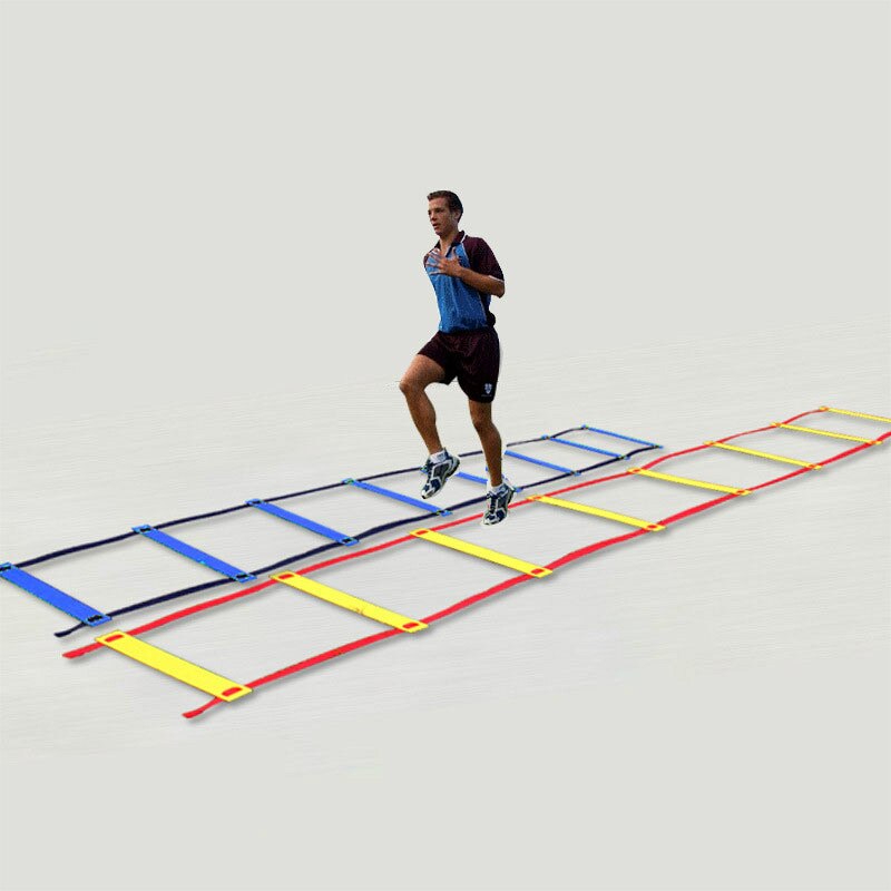 Træningsstige pe foldbar bærbar rebstige til fodboldøvelse basketball hastighed agil træning sportsudstyr