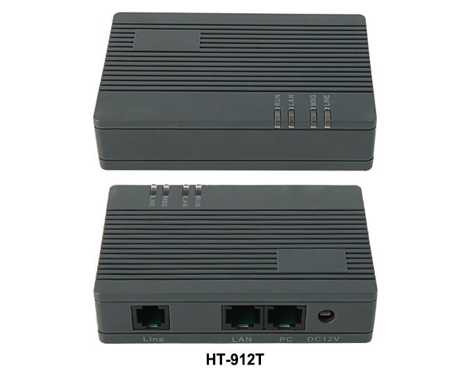 Passerelle VOIP V4 et IETF SIP V2, port ITU-H.323 One HT-912T FXS pour jeu de téléphone traditionnel ou ligne de tronc PBX, RJ-11