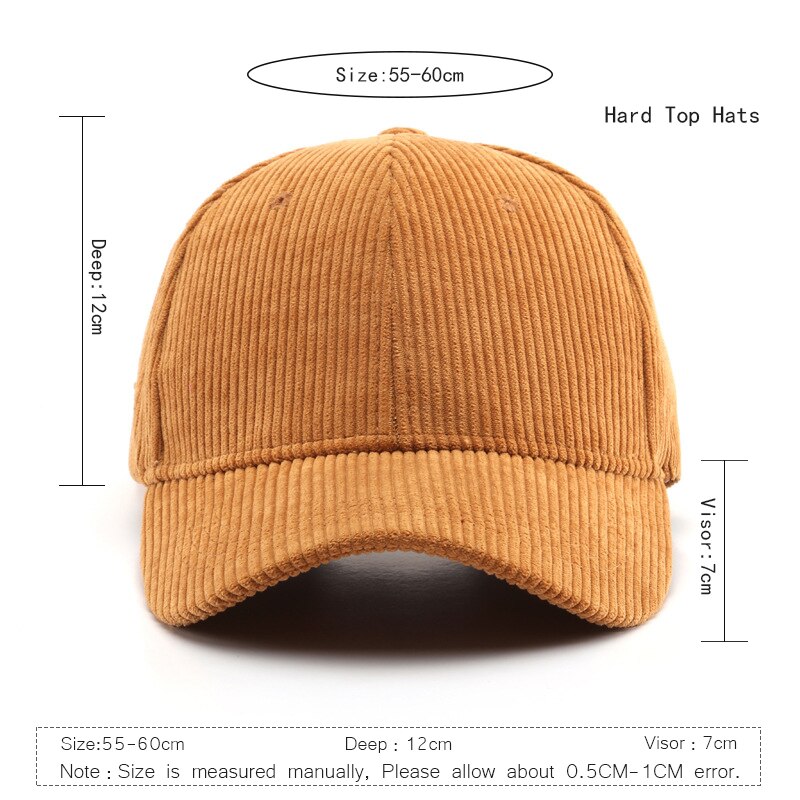 Sleckton Corduroy Baseball Cap Voor Vrouwen En Mannen Mode Snapback Hoed Casual Herfst Outdoor Sport Hoeden Meisjes Caps Unisex Gorras