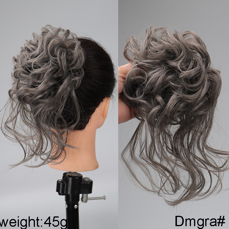 TALANG Synthetic Curly Donut Chignon With Elastic Band Scrunchies Messy Hair Bun Updo Hairpieces Extensions for Women