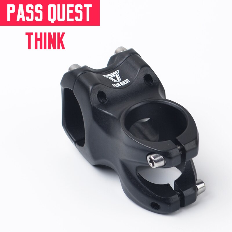 PASS QUEST alloy Bicycle stem DJ/AM/FR/DH Downhill Mountain Bike stem 0 degree 45MM Stem for XC AM MTB Mountain Bike Bicycle: black