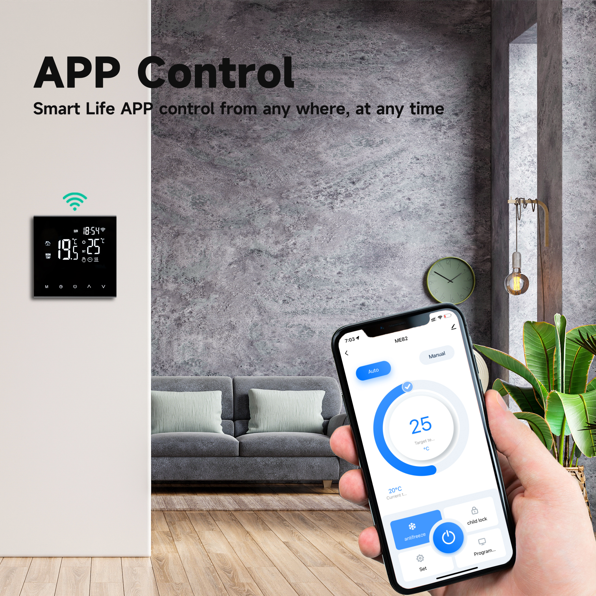 Tuya Wifi Slimme Thermostaat Lcd Touch Screen Voor Elektrische Vloerverwarming Water/Gas Boiler Temperatuur Afstandsbediening