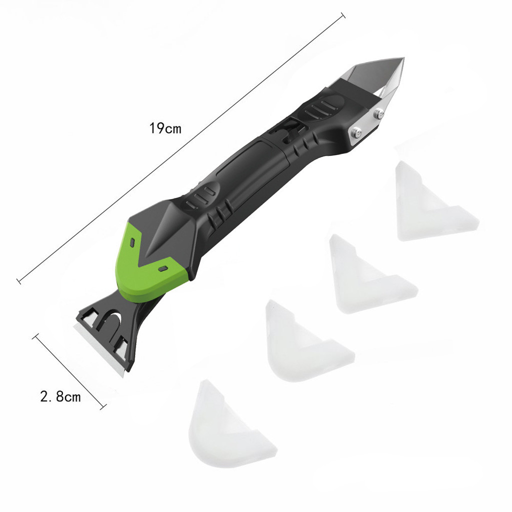 Réparation de voiture Silicone dissolvant outil calfeutrage finisseur mastic lisse grattoir coulis Kit outils 5-en-1 adapté à de nombreux modèles bien 8Z