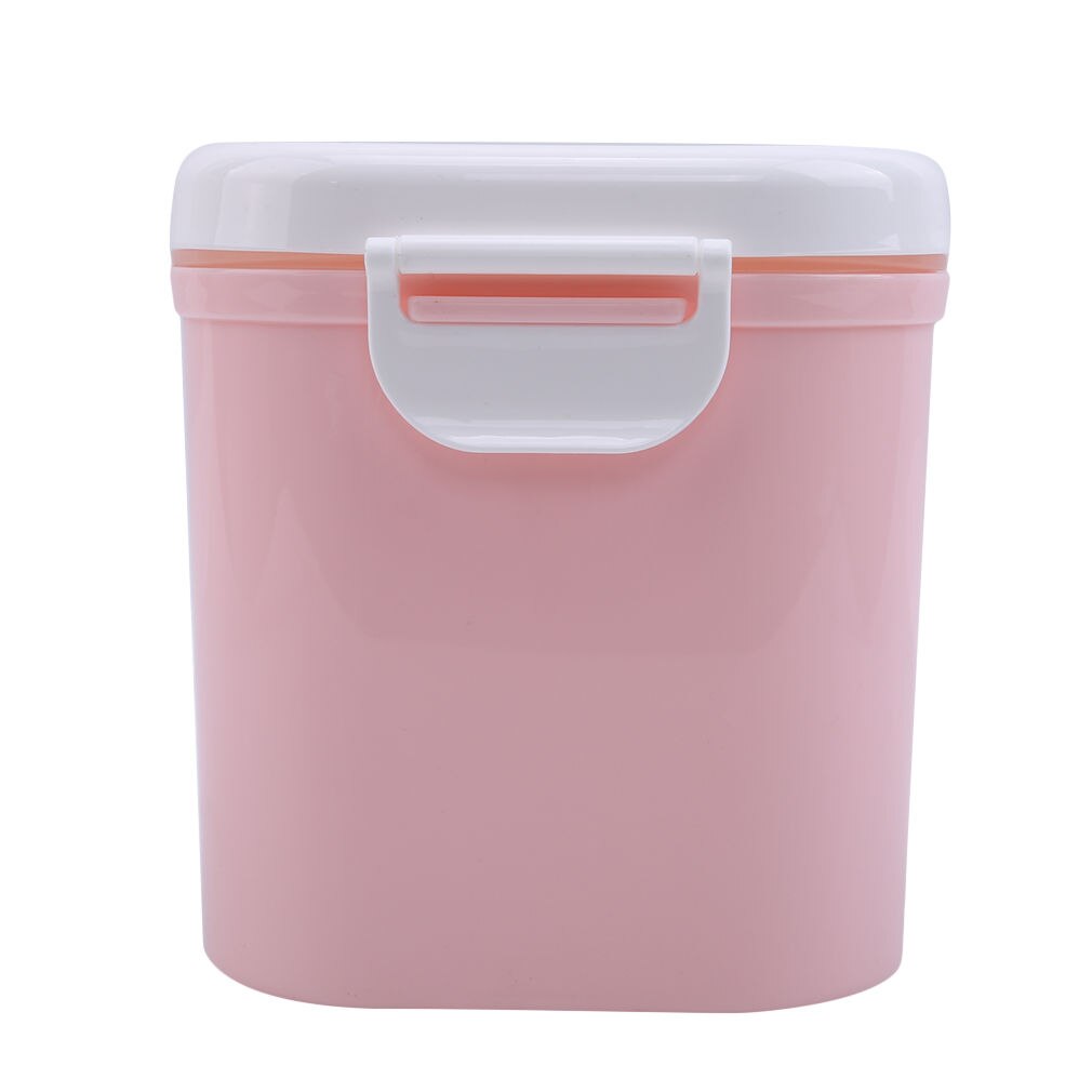 Caja de almacenamiento doble capa de leche en polvo de alta capacidad para bebés, caja de alimentación portátil para bebés, contenedor de alimentos para recién nacidos, PP: pink large