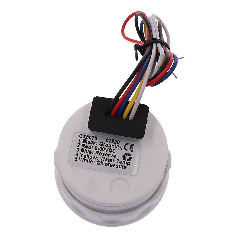 Boat Multi-Function Digital Gauge 3 in 1 Water Temp Oil Pressure Voltmeter With Alarm Red Backlight Meter For Car Boat Universal