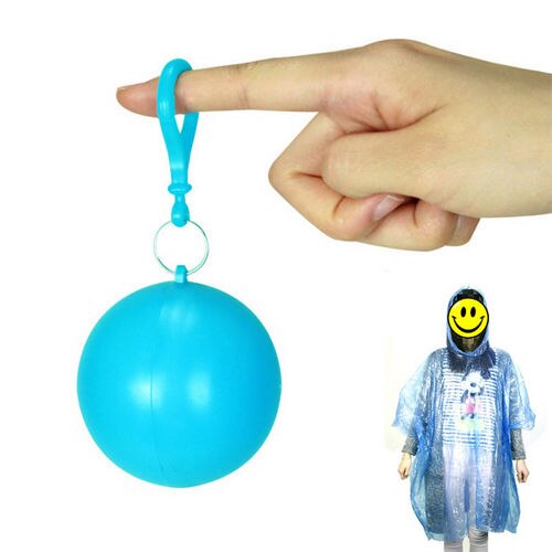 Veste de pluie jetable en plastique | Imperméable jetable pour femmes et hommes, veste de pluie unisexe pour poncho de pluie porte-clés: Bleu
