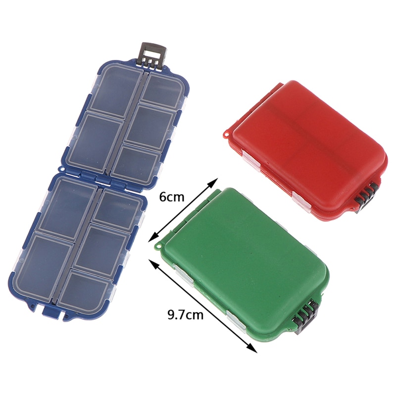 10 Compartments Mini Fishing Tackle Box Fish Lures Hooks Baits Plastic Storage Holder Square Case Pesca Fishing Accessories