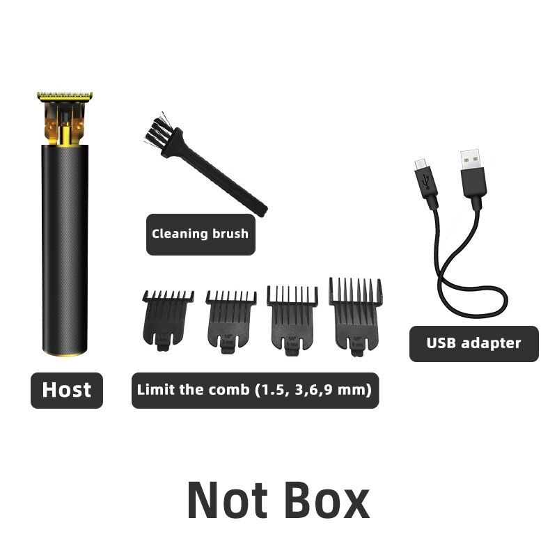 Kemei 1971-tondeuse à cheveux pour hommes, Pro li-outliner skull, rasoir sans fil, rasoir à 0mm, rasoir sans fil pour chauve: without Box(USB)