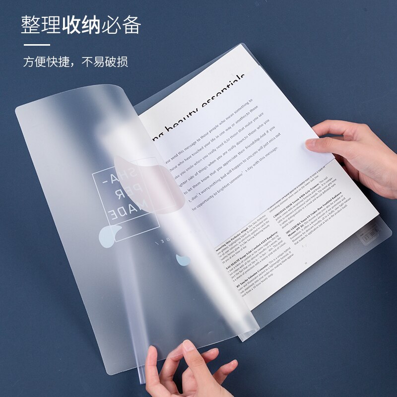 4Pcs/Lot A4 Student Paper Organizer PP Rotary Thickened File Folder Plastic Report Classeur School Stationery