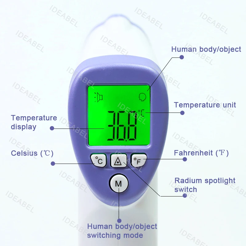 Termômetro médico para febre ir, termômetro digital para ouvido, criança, adulto, sem contato, temperatura corporal ou mini oxímetro, ferramenta de oxigênio no sangue