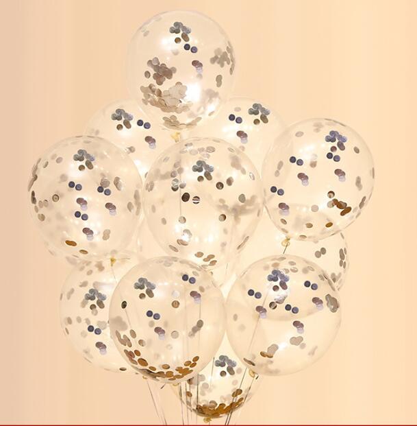 10pcs/lot Clear Balloons Gold Star Foil Confetti Transparent Balloons Happy Birthday Baby Shower Wedding Party Decorations