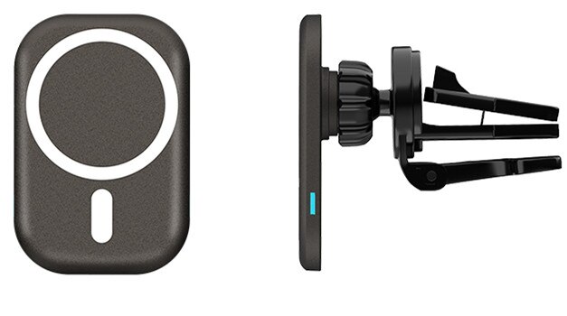 15W Magnetische Auto Draadloze Oplader Houder Voor Iphone 12 Mini Pro Max Snelle Opladen Draadloze Oplader Auto Draagbare Oplader telefoon: Black / Clip