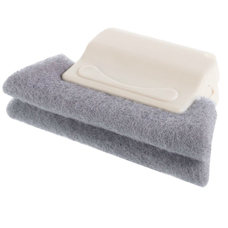 Paño de limpieza para ranuras de ventanas, cepillo limpiador de ranuras de ventanas, herramienta de limpieza de ranuras de puertas y ventanas: Off white
