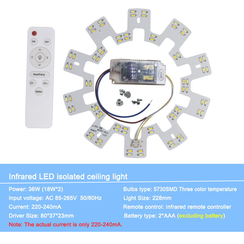 Smart2.4G Infrarood Beloven AC85-265V Met Plafond Afstandbediening Led Lamp Voor Plafondlamp Indoor Plafondlamp
