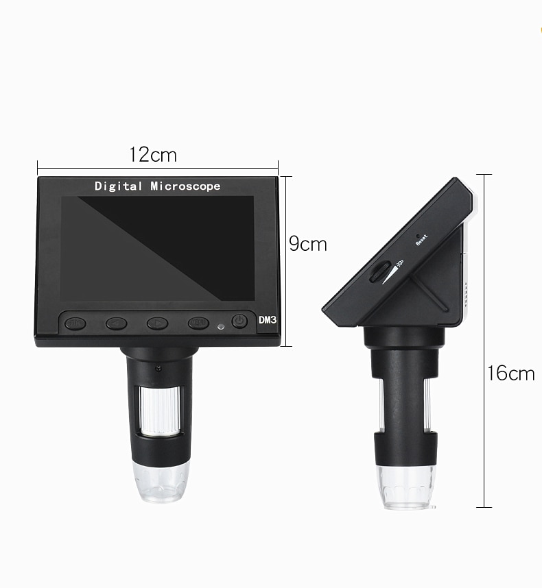 1000X Digital USB Microscope portable electronic video microscope for soldering reading With 4.3" HD