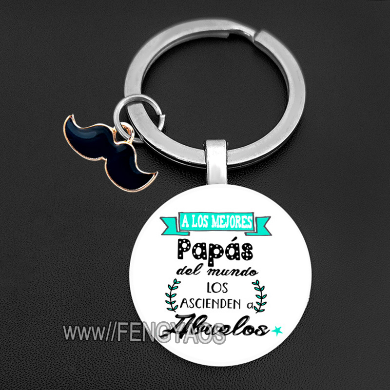 Llavero español para abuelo, eres el mejor abuelo, llaveros con texto español, bolso, llavero, para abuelos