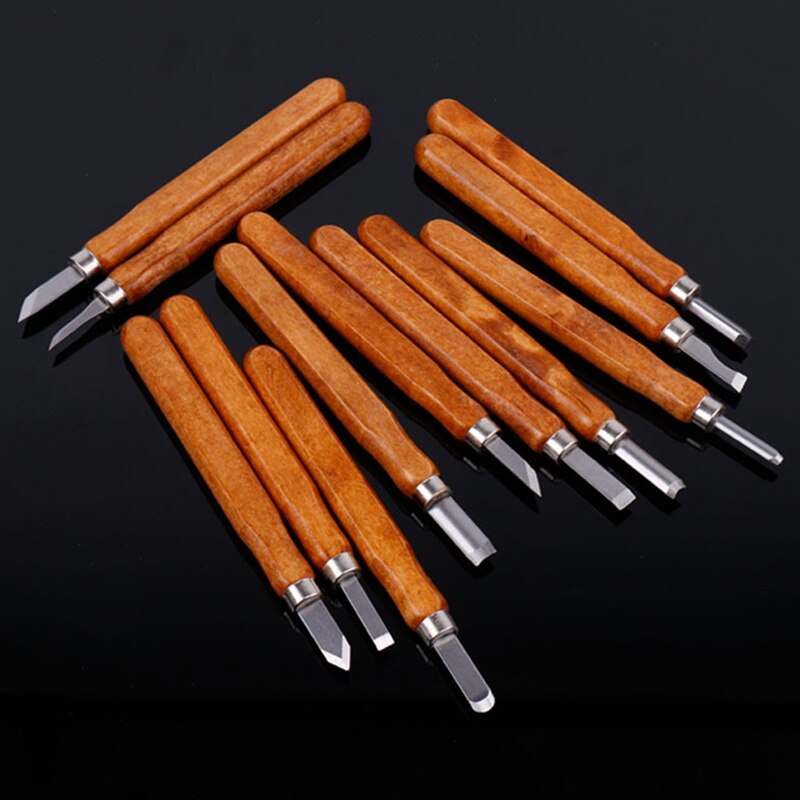 12 Piece Set SK2 Art Wood Carving Knife Rubber Stamp Carving Knife Set