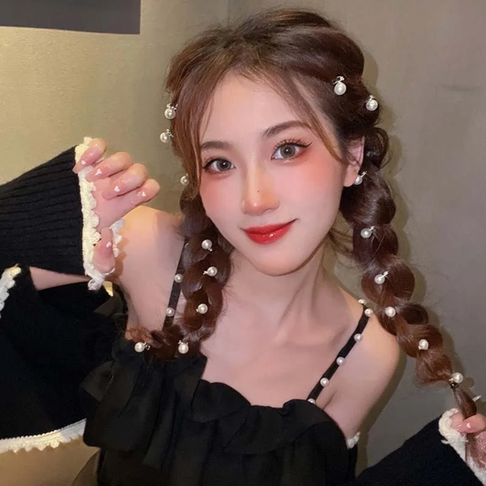 Épingles à cheveux à petite perle blanche, 20 pièces, Mini Clips, couvre-chef, Dreadlocks, perles, tressage, breloque, boucles de cheveux de mariée, bijoux pour cheveux