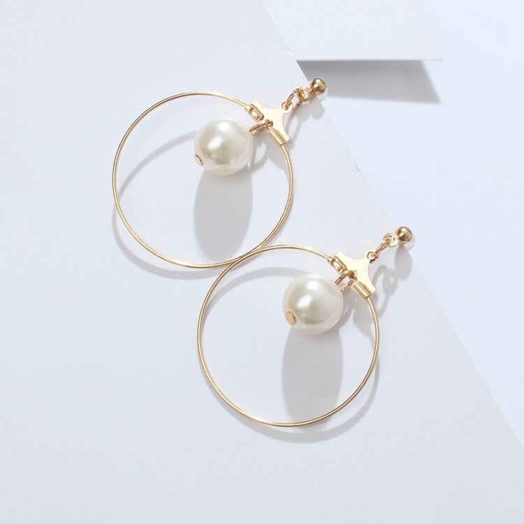 Boucles d'oreilles pour femmes, bijoux géométriques simples, Triangle, carré, imitation de perles, à la , ,