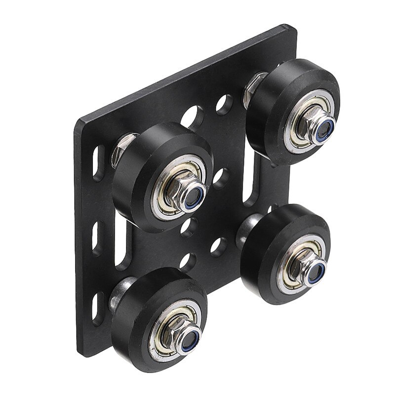 Placa de pórtico con ranura en V negra, placa deslizante especial para máquina enrutadora CNC de perfil de aluminio , 1 Uds.