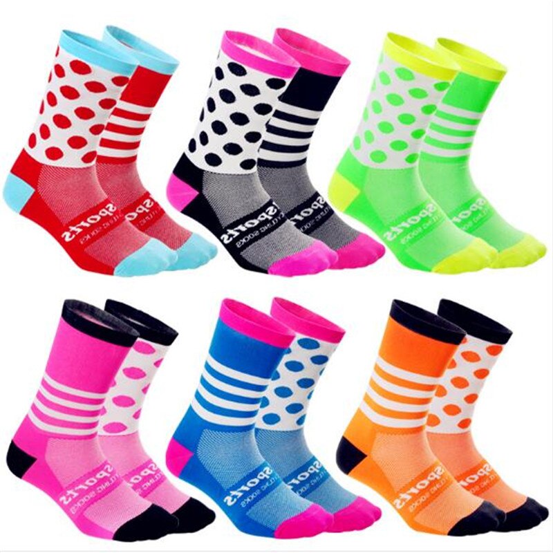 Sykkelsokker  (3 par/parti) dh sports /dh013 nylon herre dame sportssokker basketball utendørs tursokker
