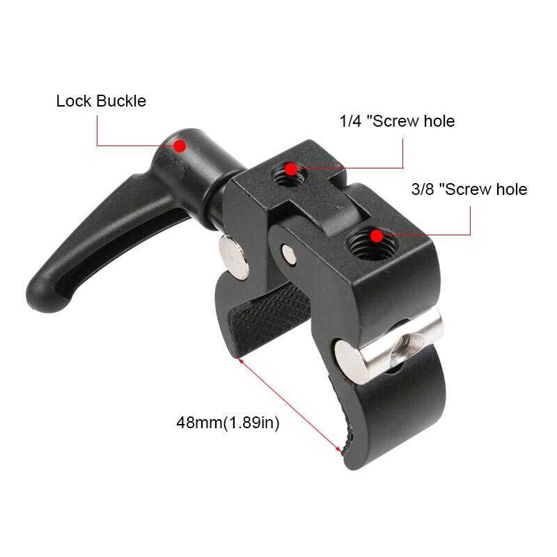 Multifunctional Crab Claw Clamp Small Super Clamp For DSLR Camcorder LCD Monitor Photo Studio Flash Light Accessories