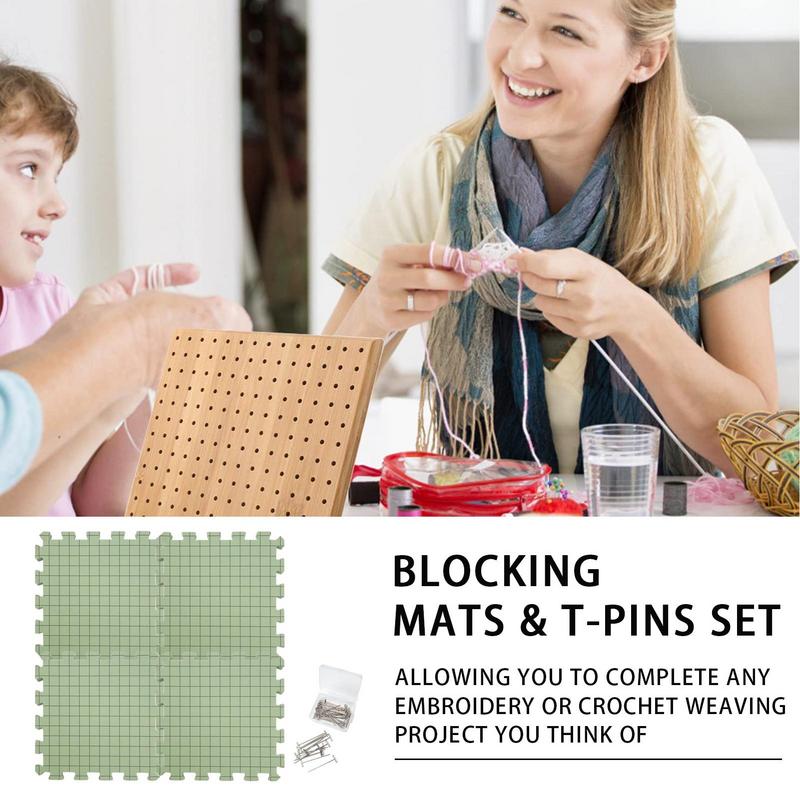 Foam Blocking Board Ultra Thick Foam Knitting Block Mat Crochet Foam Mats Lightweight Precise Grid Lines Crochet Blocking Board