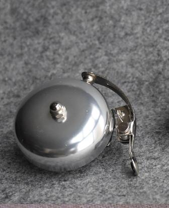 Q1065 freies Fahrrad retro Englisch Glocke Klingeln Glocke Aluminium Silber Kaffee Braun Fahrrad Glocke Jahrgang: Silber-