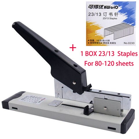 Agrafeuse en métal de Type lourd, capacité de 120 feuilles, outils de bureau, agrafes (broches) 23/13, 23/10,23/8,23/6, ensemble de bricolage: Set E