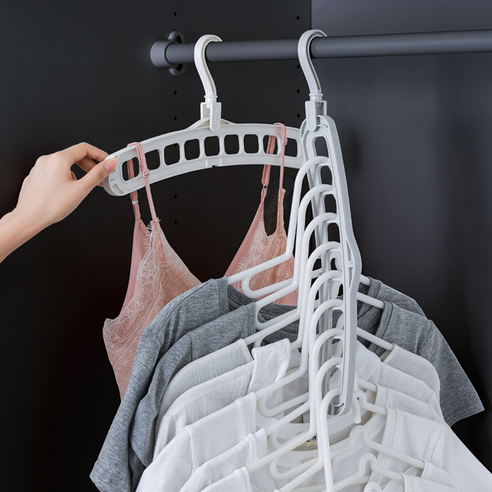 9 Holes Magic Clothes Hanger 360 Rotating Hanger W... – Grandado
